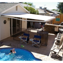 Typical Backyard with Pool and Shaded Patio