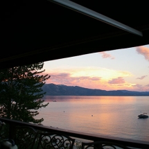 Sunrise at Incline Village from under a Sunesta Retractable Awning